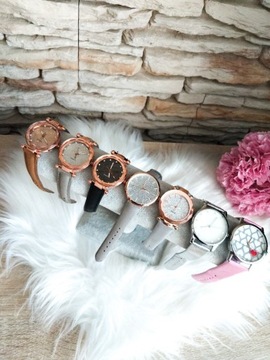 Duży zestaw zegarków 7szt 7x zegarek damski mix 