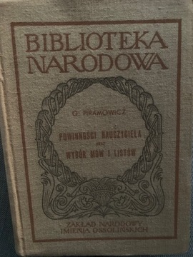 Powinności nauczyciela oraz wybór mów i listow