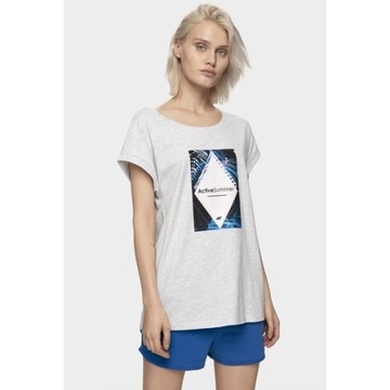 Koszulka T-shirt damski thirt 4F r.M szary melanż