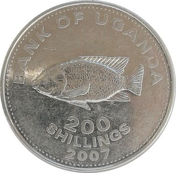 Uganda 200 shillings 2007, KM#68a