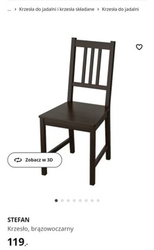 Dwa krzesła z sosny w kolorze czarnym. Używane.