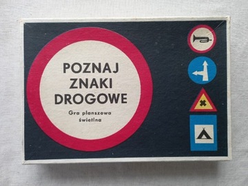 Retro gra planszowa świetlna Poznaj znaki drogowe 