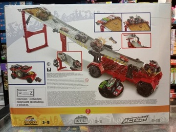 Hot Wheels monster trucks skocznia wyrzutnia auta