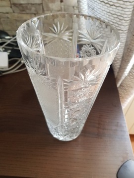 Kryształ PRL - wazon na kwiaty stan idealny antyk