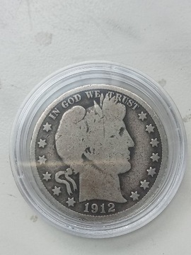 1/2 half dolara USA 1912 r srebro 