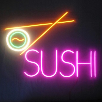 SUSHI neon LED reklama wewnętrzna