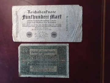 Niemcy, stare, sfatygowane banknoty (2)