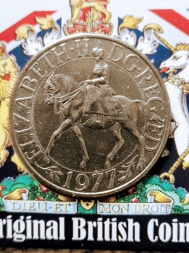 N341' ORIGINAL BRITISH COIN ELIZABETH II 1977 ROK