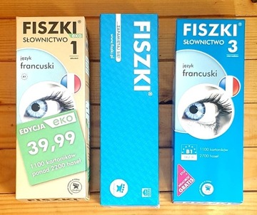 FRANCUSKI FISZKI zestaw słownictwo 1-3 GRATIS