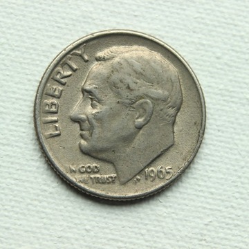 USA - 1 dime, 10 cent 1965 - #60