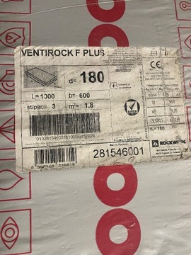 ROCKWOOL VENTIROCK F PLUS 180mm 17 paczek po 1,8m