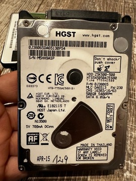 Dysk HDD HGST HTS545050A7E680 500GB