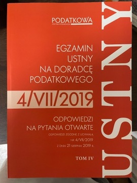 2019 egzamin na doradcę podatkowego IV