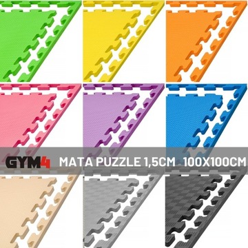 mata 1,5cm puzzle trening do ćwiczeń fitness joga