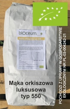 Mąka Orkiszowa BIO typ 550 Biała, luksusowa 5kg