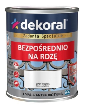 Dekoral emalia na rdzę BIAŁY 9016 połysk 0,65L