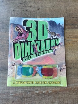 KSIĄŻKA Z NALEPKAMI 3D DINOZAURY