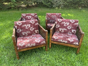 Komplet foteli vintage PRL