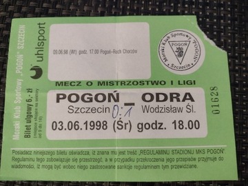 Pogoń Szczecin - Odra Wodzisław Śl.      ulgowy