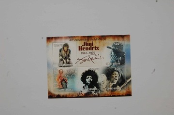 Gwinea Bissau Sw 4348-52** Jimi Hendrix /ms/