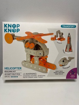 KNOP KNOP zestaw klocków z filcu HELIKOPTER