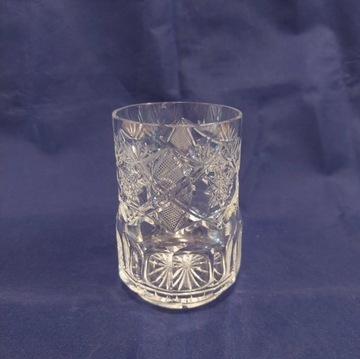 Szklanka szklana niska kryształowa kryształ prl 