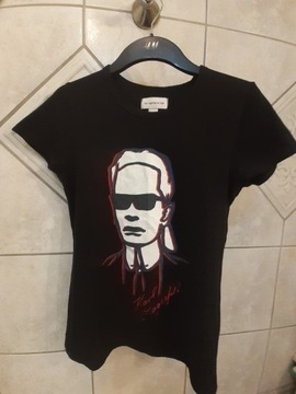 Karl Lagerfeld T-shirt czarny unikat 