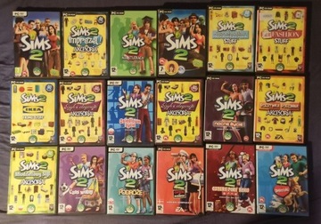 Sims 2 kolekcja 15 pudełek 