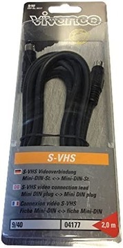 Kabel S-VHS 2M. Vivanco wtyczka mini-DIN x2