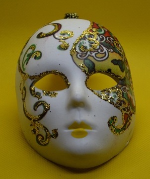 Prosto z Włoch maska wenecka do zawieszenia (10cm)