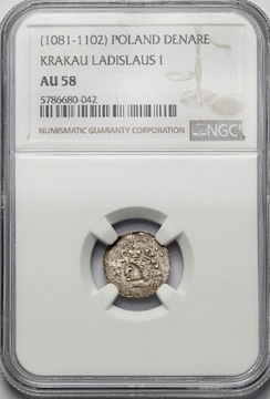 Rzadki denar Władysław Herman - grading NGC