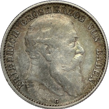 Cesarstwo Niemieckie, 2 marki 1905r srebro