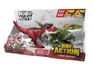 ZURU Robo Alive Dinozaur  Zestaw T-rex & Raptor