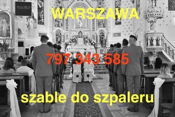 wypożyczalnia szabli, szable do szpaleru i ślubu