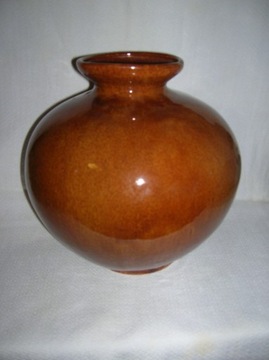 Wazon kula ceramiczny brązowy