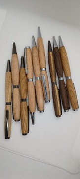 Długopisy z drewna dębowego i bukowego handmade