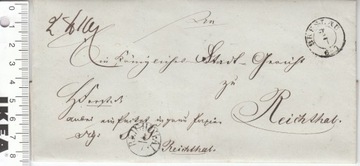 Niemcy BRESLAU Reitchal koperta list 1845 rok