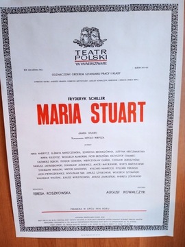 Afisz -"Maria Stuart" Teatr Polski 1979 r 