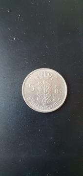 Belgia 5 franków 1975 rok / Q