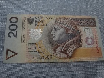 200zł banknot 1994 rok seria YB