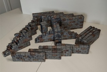 Mury, zamek, ruiny, diorama Warhammer gry bitewne