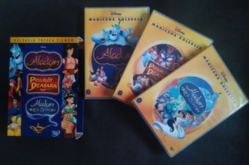 Aladyn Disneya PL komplet 3 części KOLEKCJA DVD