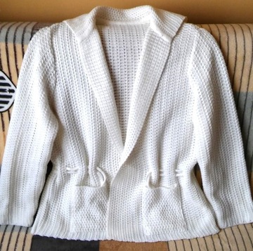 Sweterek damski biały, wiosna - rozmiar 42