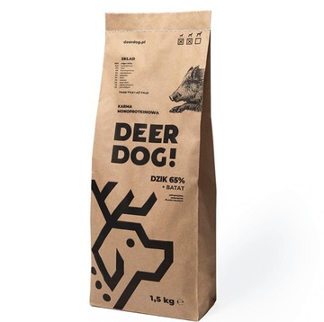 DeerDog karma sucha dla psa Dzik+Batat