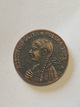 50 złotych 1923 głowa kobiety Polska wykopki monet