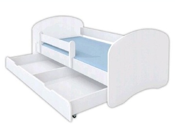 Łóżko dziecięce 160x80 biale z.szuflada i materac