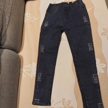 LEGINSY R. 122/128 jeans ocieplane