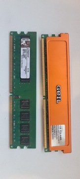 Pamięci DDR2 Geil Kingston 2x 1Gb
