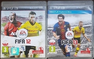 FIFA 12 PS3 PL + Fifa 13 PS3 PL komplet 2 SZT