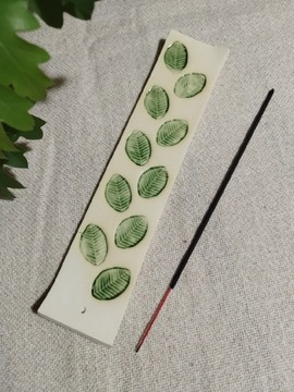 Ceramiczna podstawka pod kadzidełka liście 